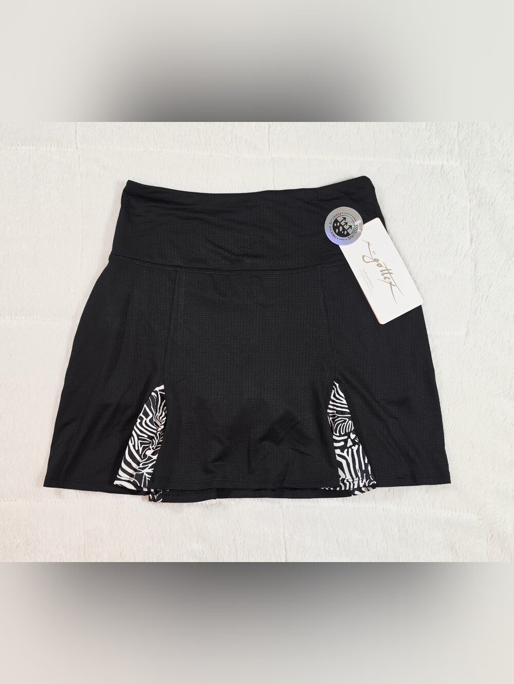 Gottex Black Skort with Zebra-Print Insets(GLF-10)
